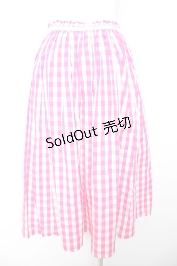 画像2: Franche Lippee / レトロギンガムスカート M ピンク Y-26-01-24-150-LO-SK-SZ-ZY (2)