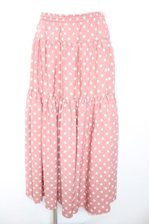 画像: PINK HOUSE / 2021ハッピーセットドットスカート F ピンク Y-26-01-24-151-LO-SK-SZ-ZY