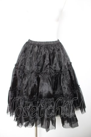 画像: Wunderwelt / オリジナルふわふわロングパニエ F 黒 Y-26-01-24-153-EL-SK-SZ-ZY