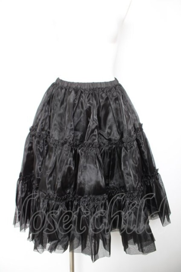 画像1: Wunderwelt / オリジナルふわふわロングパニエ F 黒 Y-26-01-24-153-EL-SK-SZ-ZY (1)