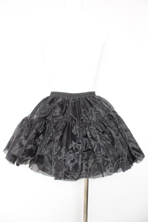 画像2: Snowdrop to Saint Maria（海外ロリータブランド） / オーガンジーパニエ  黒 Y-26-01-24-154-LO-SK-SZ-ZY (2)