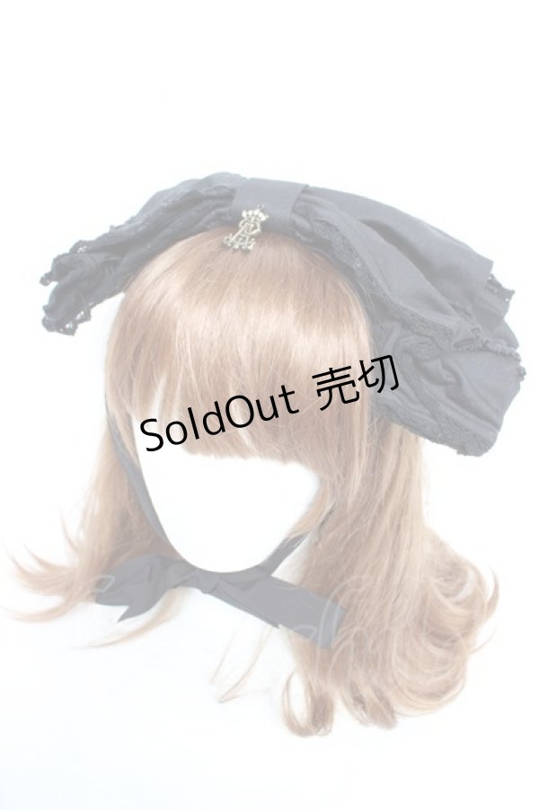 画像1: ALICE and the PIRATES / Dolly Ribbonヘッドドレス  ブラック×ブラック Y-26-01-24-030-PA-AC-SZ-ZY (1)