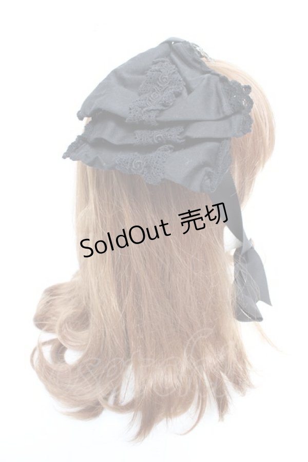 画像3: ALICE and the PIRATES / Dolly Ribbonヘッドドレス  ブラック×ブラック Y-26-01-24-030-PA-AC-SZ-ZY (3)