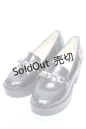 画像: axes femme / 厚底ローファー  黒 Y-26-01-24-033-AX-SH-SZ-ZY