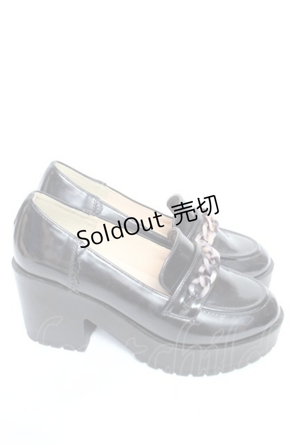 画像4: axes femme / 厚底ローファー  黒 Y-26-01-24-033-AX-SH-SZ-ZY (4)