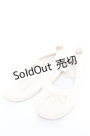 画像: m petit by misako / AMリボンバレエシューズ L 淡薄橙 Y-26-01-24-034-LO-SH-SZ-ZY