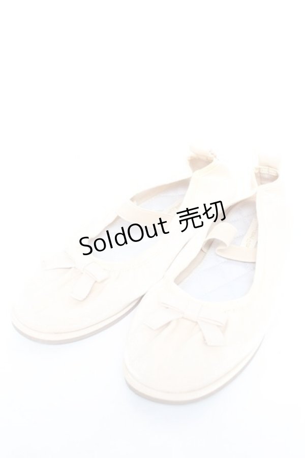 画像1: m petit by misako / AMリボンバレエシューズ L 淡薄橙 Y-26-01-24-034-LO-SH-SZ-ZY (1)