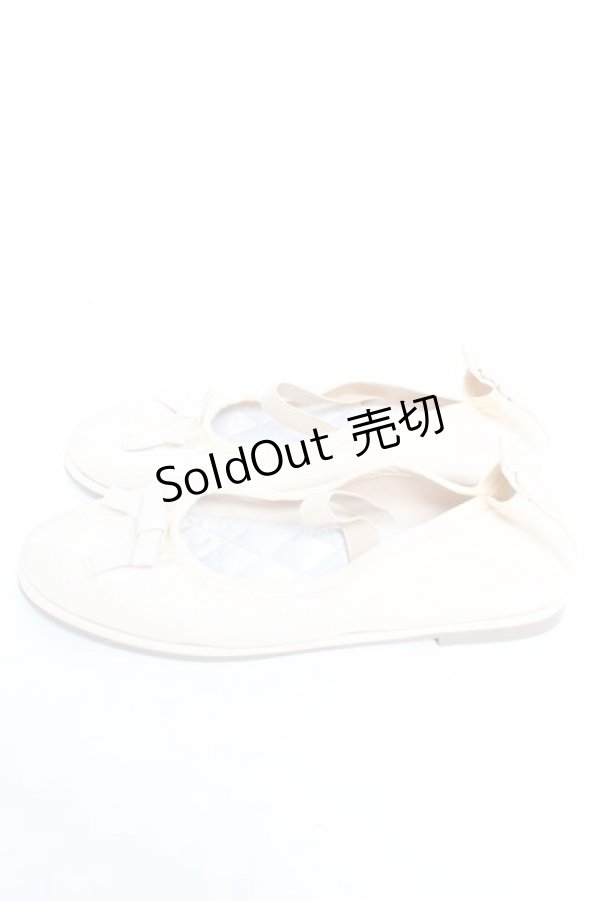 画像2: m petit by misako / AMリボンバレエシューズ L 淡薄橙 Y-26-01-24-034-LO-SH-SZ-ZY (2)