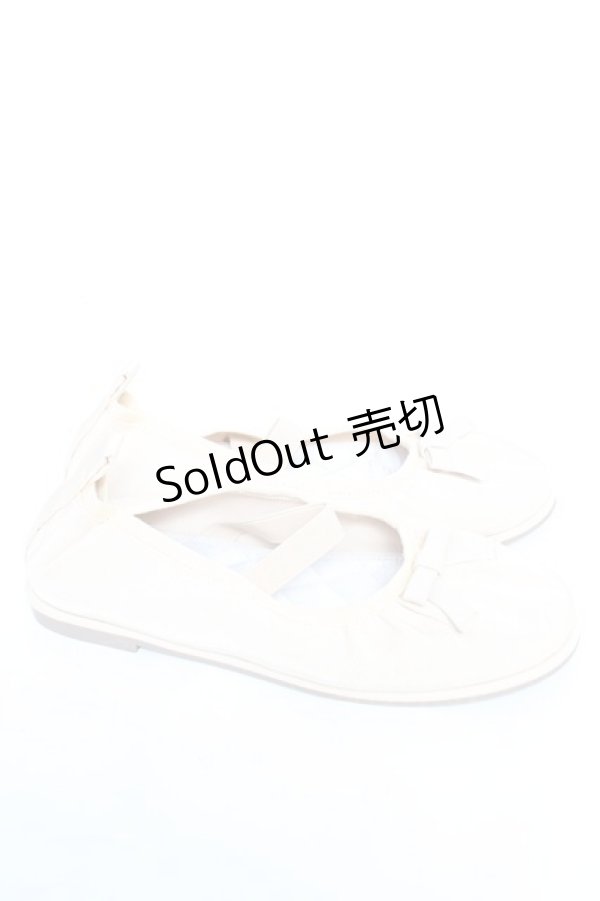 画像4: m petit by misako / AMリボンバレエシューズ L 淡薄橙 Y-26-01-24-034-LO-SH-SZ-ZY (4)