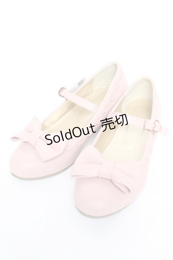 画像1: axes femme kawaii / ローヒールリボンパンプス M ピンク Y-26-01-24-035-AX-SH-SZ-ZY (1)