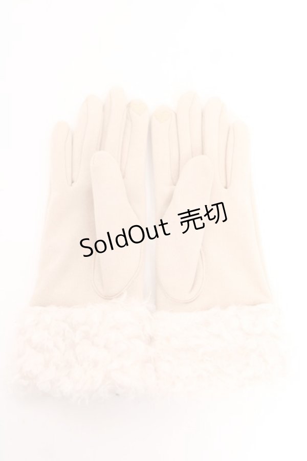 画像2: axes femme / 編み上げリボン手袋  ベージュ Y-26-01-24-004-AX-ZA-SZ-ZY (2)