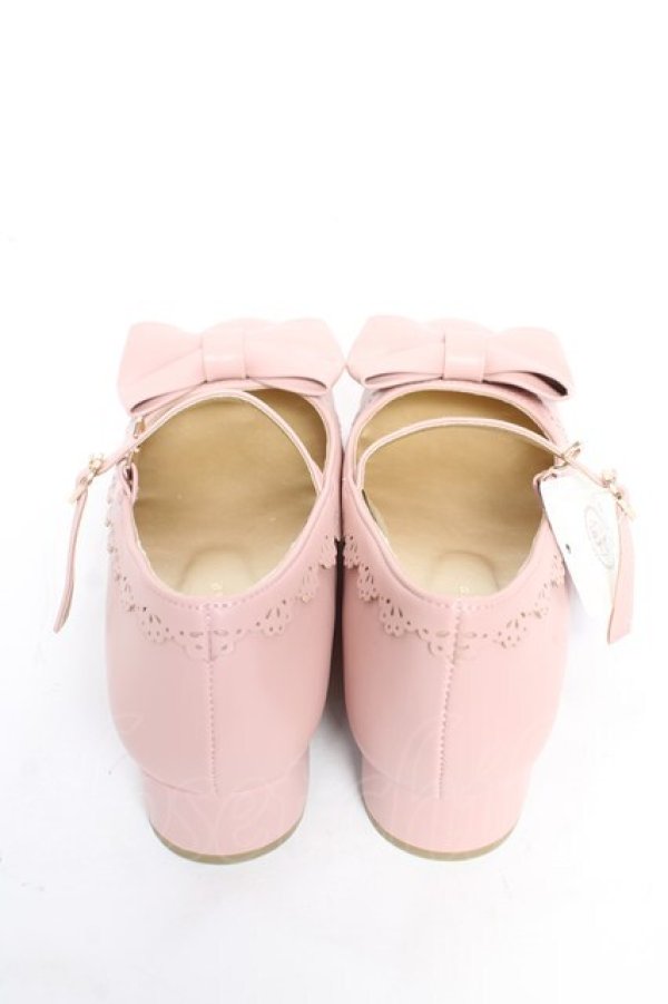 画像3: axes femme kawaii / ローヒールリボンパンプス M ピンク Y-26-01-24-035-AX-SH-SZ-ZY (3)