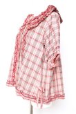 画像2: PINK HOUSE / タータンチェックブラウス F ピンク Y-26-01-24-037-LO-BL-SZ-ZY (2)