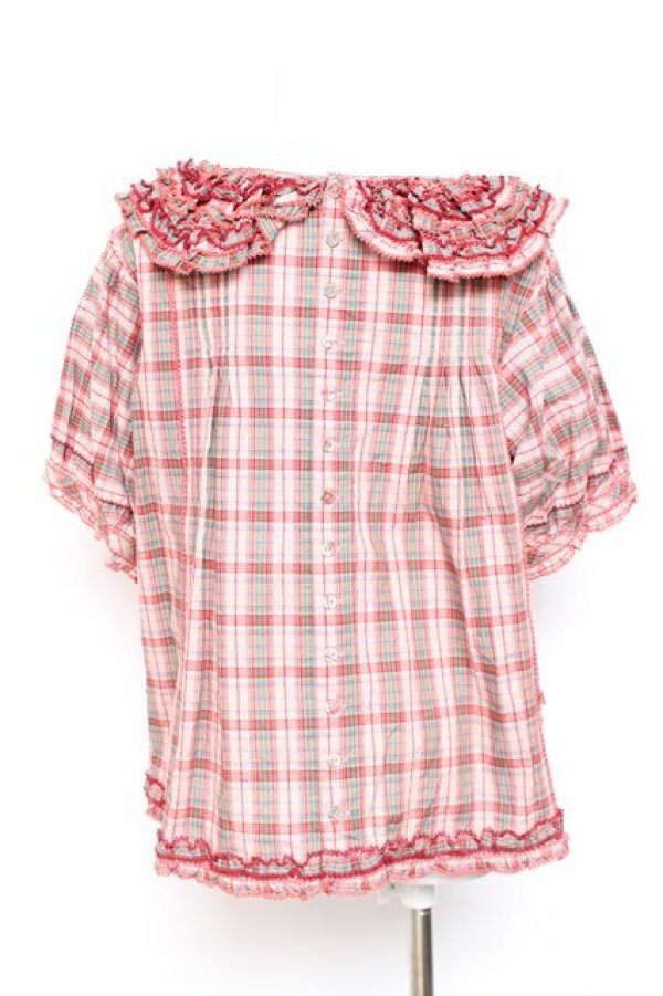 画像3: PINK HOUSE / タータンチェックブラウス F ピンク Y-26-01-24-037-LO-BL-SZ-ZY (3)
