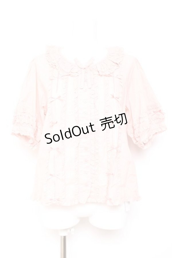 画像1: PINK HOUSE / ローンフリルブラウス F ピンク Y-26-01-24-038-LO-BL-SZ-ZY (1)