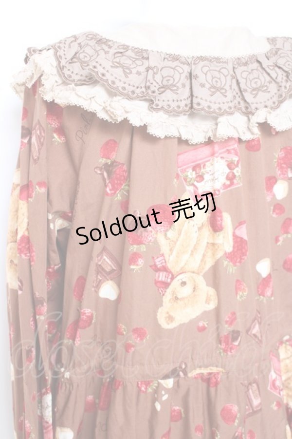 画像4: PINK HOUSE / strawberry choco bearプリントミディワンピース  ブラウン Y-26-01-27-013-LO-OP-AS-ZY (4)