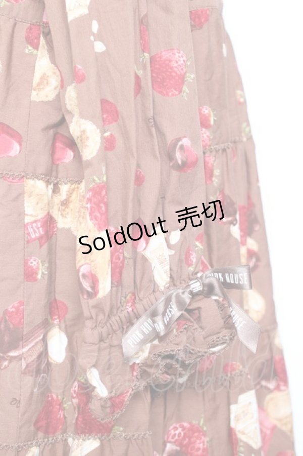 画像5: PINK HOUSE / strawberry choco bearプリントミディワンピース  ブラウン Y-26-01-27-013-LO-OP-AS-ZY (5)