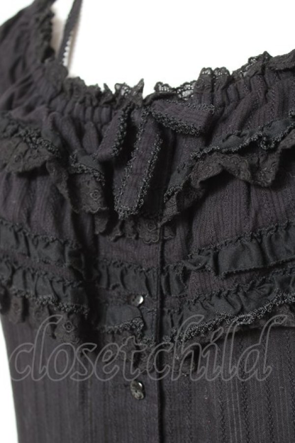 画像6: PINK HOUSE / オフショルティアードロングワンピース F 黒 Y-26-01-27-014-LO-OP-SZ-ZY (6)