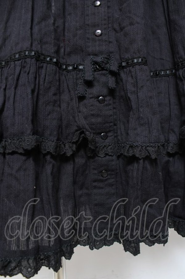 画像7: PINK HOUSE / オフショルティアードロングワンピース F 黒 Y-26-01-27-014-LO-OP-SZ-ZY (7)