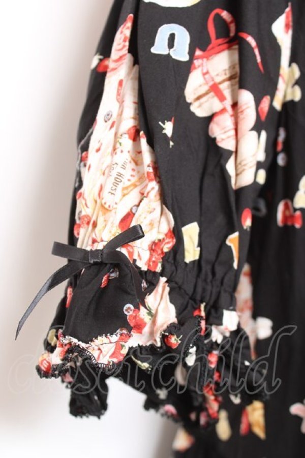 画像6: PINK HOUSE / アニバーサリーケーキプリントミディワンピース  黒 Y-26-01-27-018-LO-OP-SZ-ZY (6)