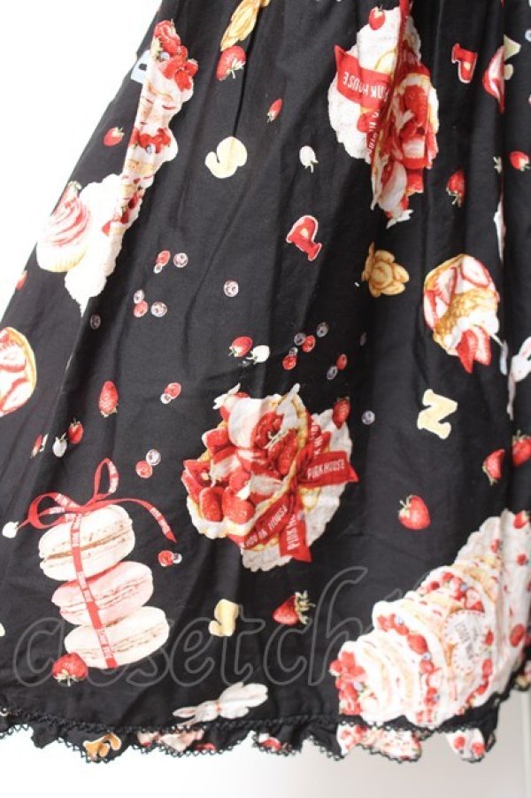 画像7: PINK HOUSE / アニバーサリーケーキプリントミディワンピース  黒 Y-26-01-27-018-LO-OP-SZ-ZY (7)