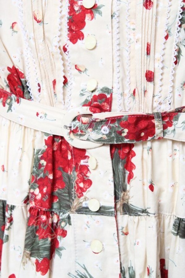 画像7: WONDERFUL WORLD / いちごブーケチェックワンピース  イエロー Y-26-01-27-019-LO-OP-SZ-ZY (7)