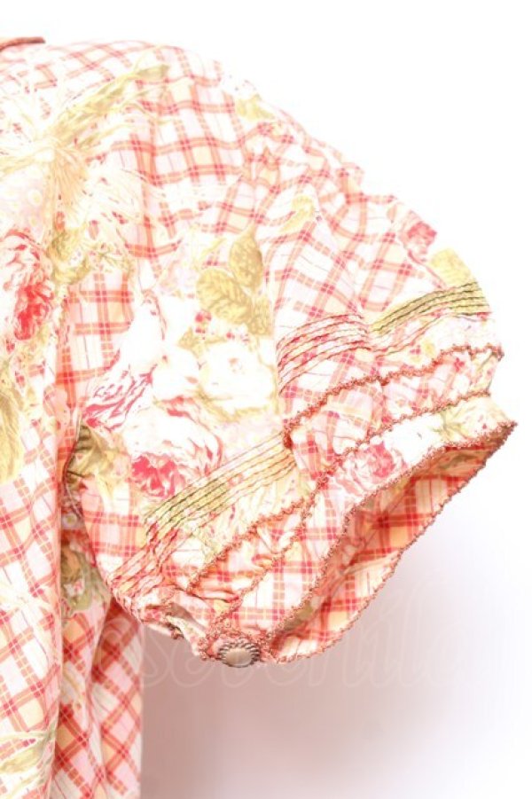 画像6: WONDERFUL WORLD / ローズブーケチェック柄ワンピース F ピンク Y-26-01-27-020-LO-OP-SZ-ZY (6)