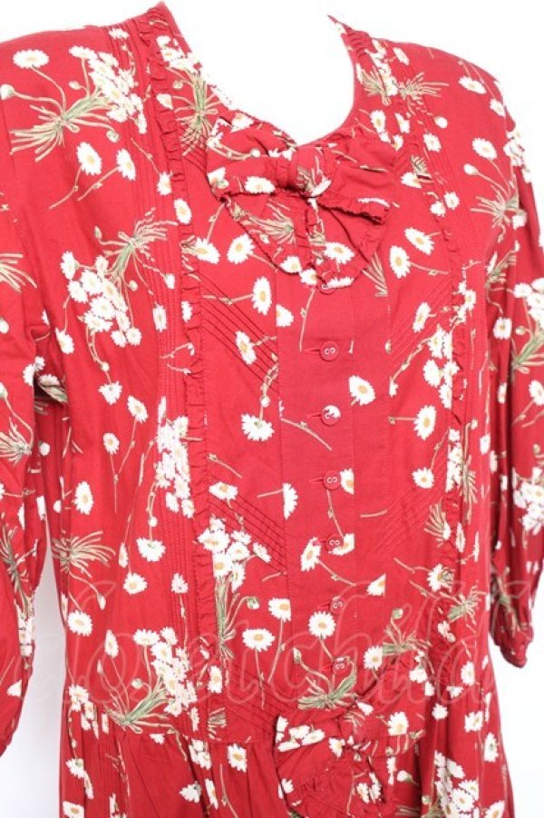 画像7: PINK HOUSE / ヒナギクブーケワンピース  赤 Y-26-01-27-002-LO-OP-SZ-ZY (7)