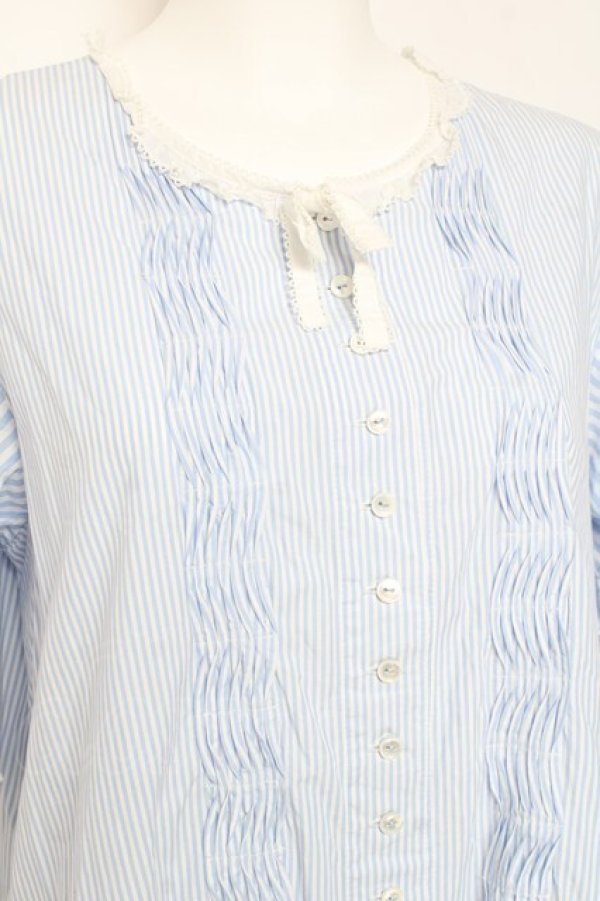 画像6: PINK HOUSE / ストライプティアードワンピース F サックス Y-26-01-27-022-LO-OP-SZ-ZY (6)