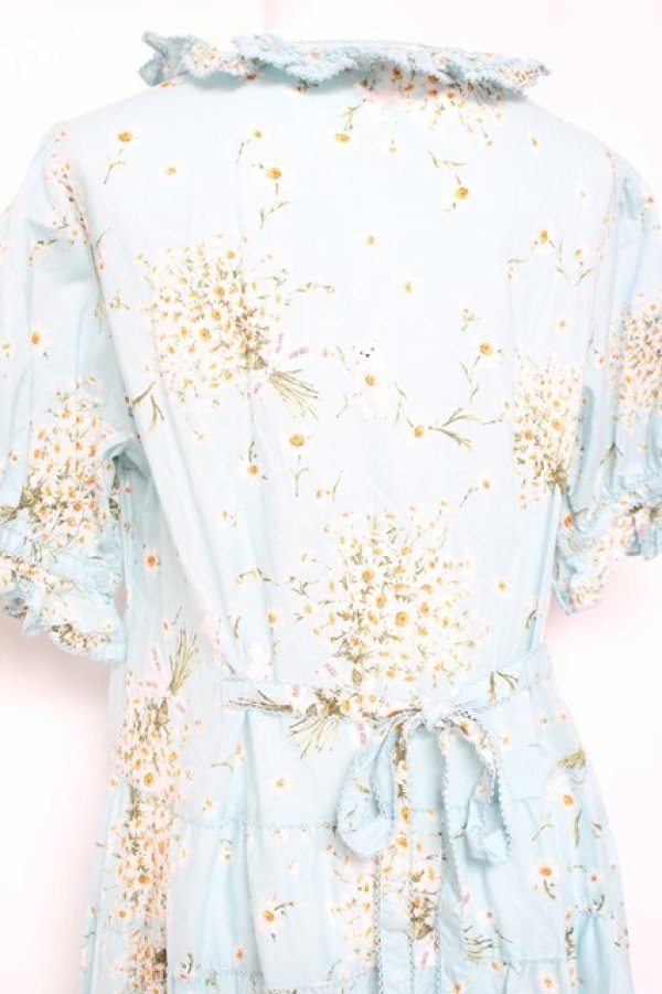 画像4: PINK HOUSE / スマイリーマーガレットプリントワンピース F サックス Y-26-01-27-023-LO-OP-SZ-ZY (4)