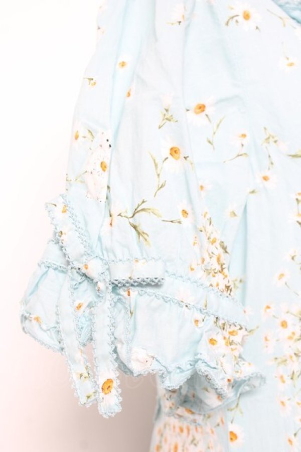 画像5: PINK HOUSE / スマイリーマーガレットプリントワンピース F サックス Y-26-01-27-023-LO-OP-SZ-ZY (5)