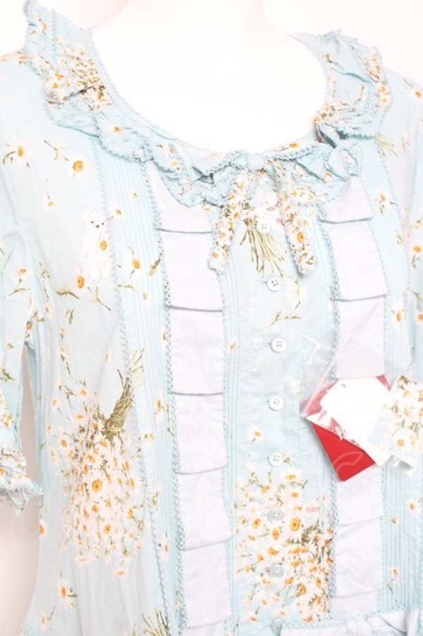 画像6: PINK HOUSE / スマイリーマーガレットプリントワンピース F サックス Y-26-01-27-023-LO-OP-SZ-ZY (6)