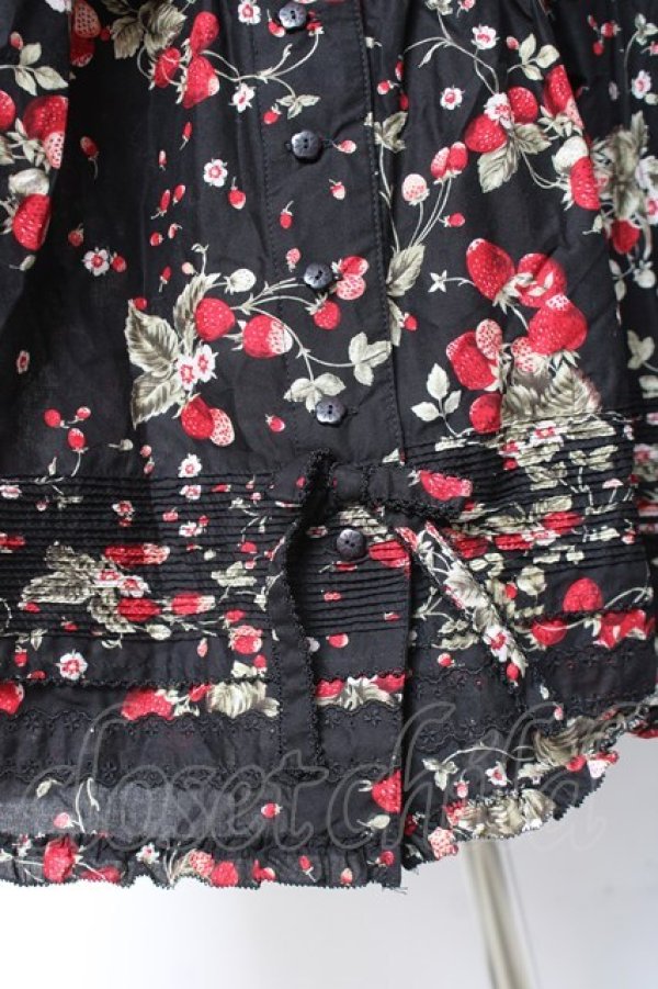 画像7: PINK HOUSE / いちごブーケフリルワンピース F 黒 Y-26-01-27-025-LO-OP-SZ-ZY (7)