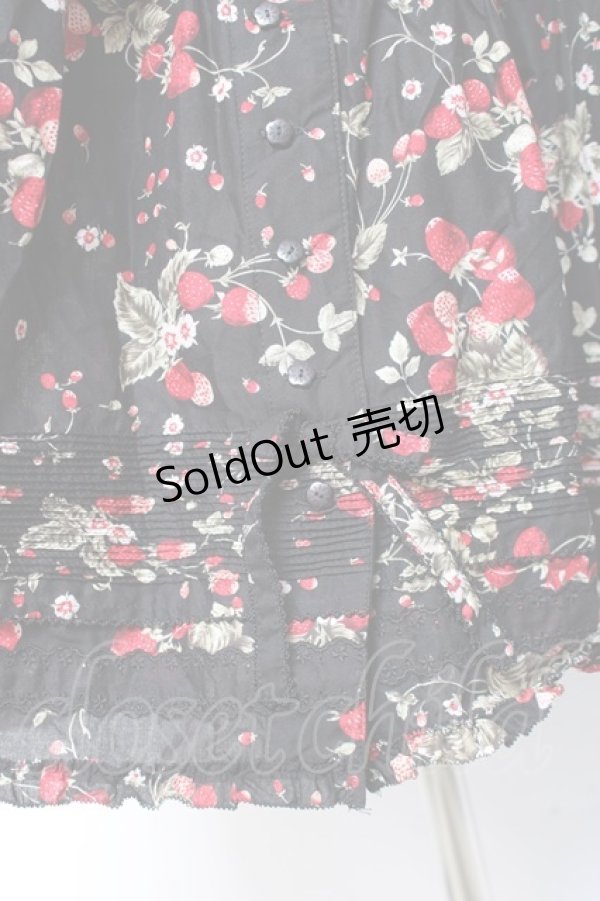 画像7: PINK HOUSE / いちごブーケフリルワンピース F 黒 Y-26-01-27-025-LO-OP-SZ-ZY (7)