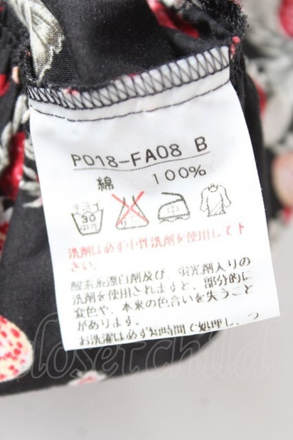 画像9: PINK HOUSE / いちごブーケフリルワンピース F 黒 Y-26-01-27-025-LO-OP-SZ-ZY (9)