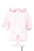 画像3: PINK HOUSE / ギンガムチェックパッチワークフリルブラウス F ピンク Y-26-01-27-032-LO-BL-SZ-ZY (3)