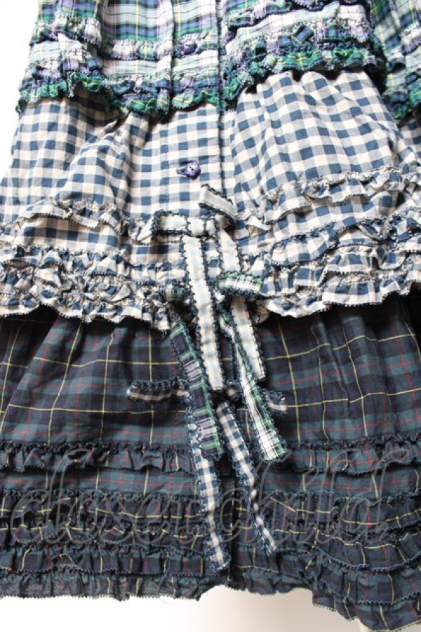 画像8: PINK HOUSE / ギンガムティアードワンピース  グリーン Y-26-01-27-035-LO-OP-SZ-ZY (8)