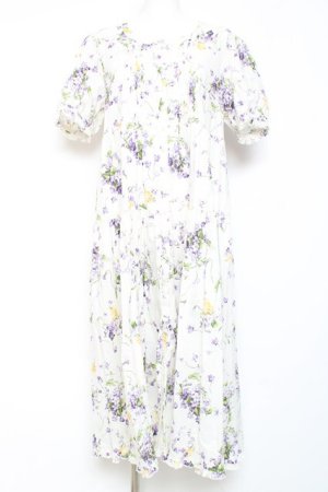 画像: PINK HOUSE / リトルヴァイオレットプリントミディワンピース F 白 Y-26-01-27-036-LO-OP-SZ-ZY