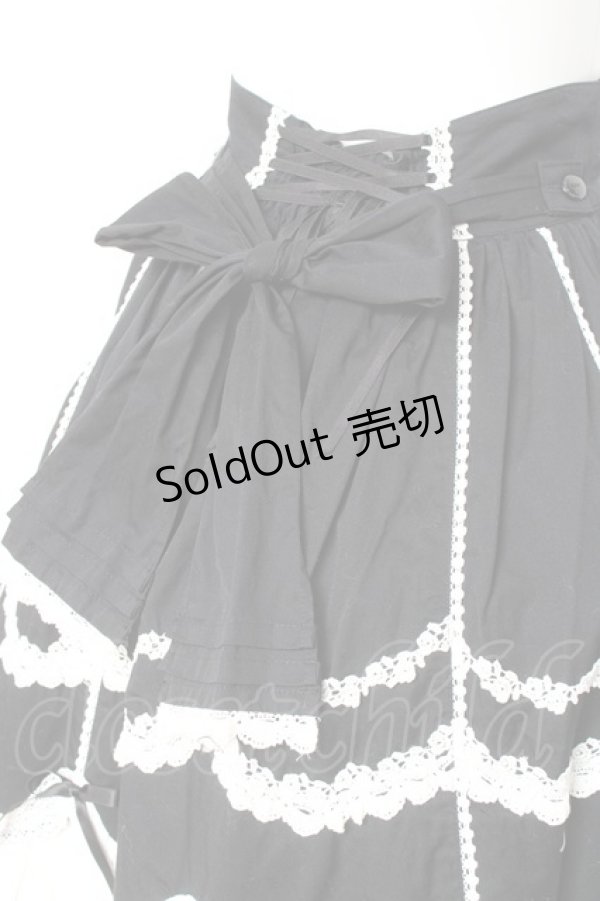 画像4: Angelic Pretty / スカラップドーリィスカート  黒×白 Y-26-01-27-038-AP-SK-SZ-ZI (4)