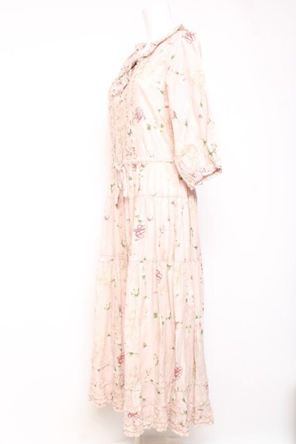 画像2: PINK HOUSE / ロージーローズプリントワンピース  ピンク Y-26-01-27-004-LO-OP-SA-ZY (2)