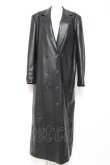 画像1: Melt the lady / leather like trench coat F ブラック Y-26-01-27-039-PU-CO-SZ-ZY (1)