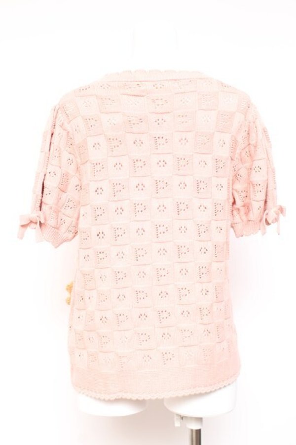 画像3: PINK HOUSE / フラワーバスケットテディ付きカーディガン  ピンク Y-26-01-27-040-LO-TO-SZ-ZY (3)