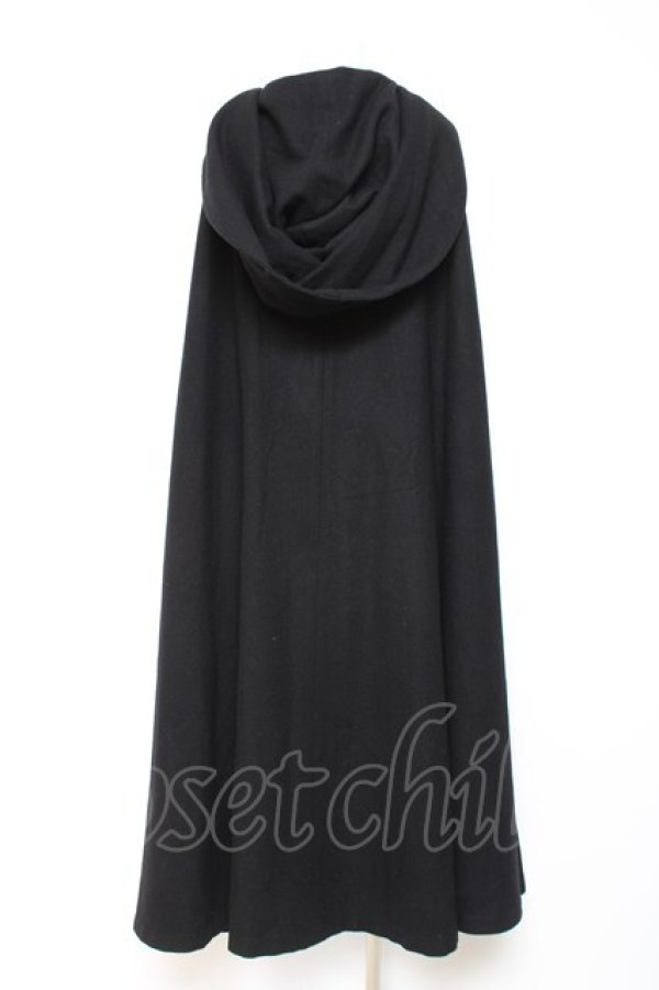 画像3: ATELIER BOZ / フード付きロングマント  ブラック×ワイン Y-26-01-27-042-EL-CO-SZ-ZY (3)