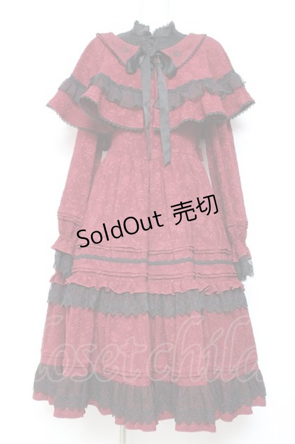 画像1: Hoshibako Works / Rozen Maiden x HoshibakoWorks 真紅ケープ付きワンピース  ジャガード Y-26-01-27-045-LO-OP-SZ-ZY (1)