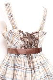 画像4: Angelic Pretty / オリジナルタータンジャンパースカートセット - ベージュ Y-26-01-27-046-AP-OP-SZ-ZY (4)