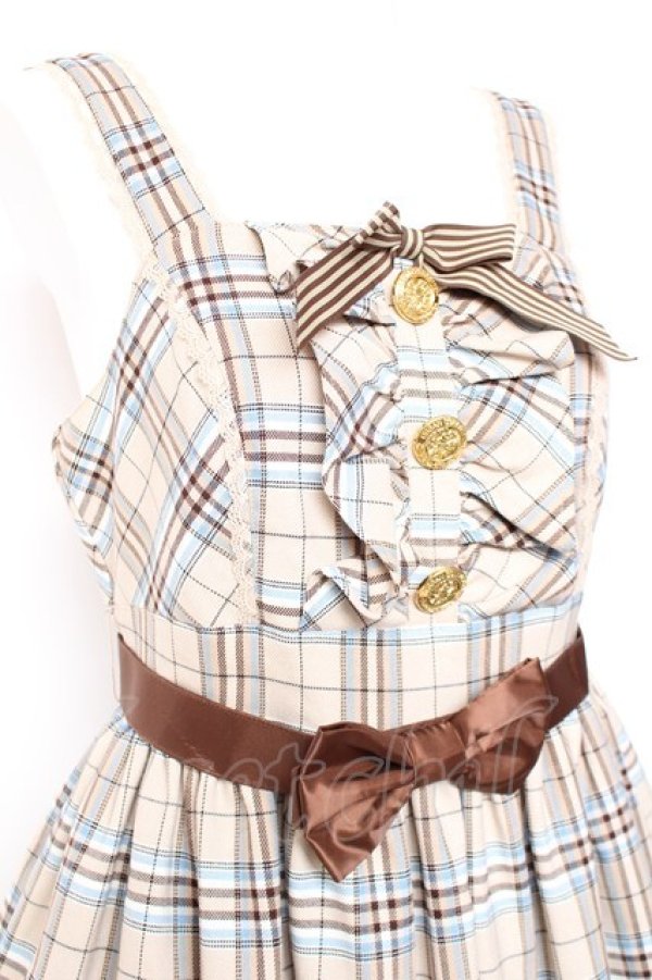 画像5: Angelic Pretty / オリジナルタータンジャンパースカートセット - ベージュ Y-26-01-27-046-AP-OP-SZ-ZY (5)