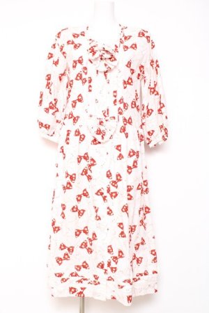 画像: PINK HOUSE / ひなぎくリボン柄ワンピース F 白 Y-26-01-27-005-LO-OP-SZ-ZY