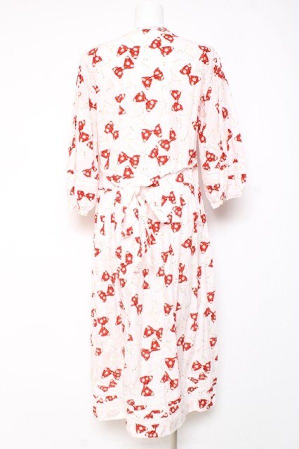 画像3: PINK HOUSE / ひなぎくリボン柄ワンピース F 白 Y-26-01-27-005-LO-OP-SZ-ZY (3)