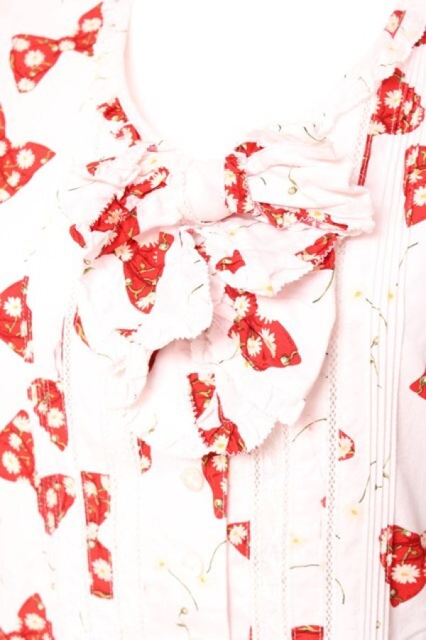 画像6: PINK HOUSE / ひなぎくリボン柄ワンピース F 白 Y-26-01-27-005-LO-OP-SZ-ZY (6)