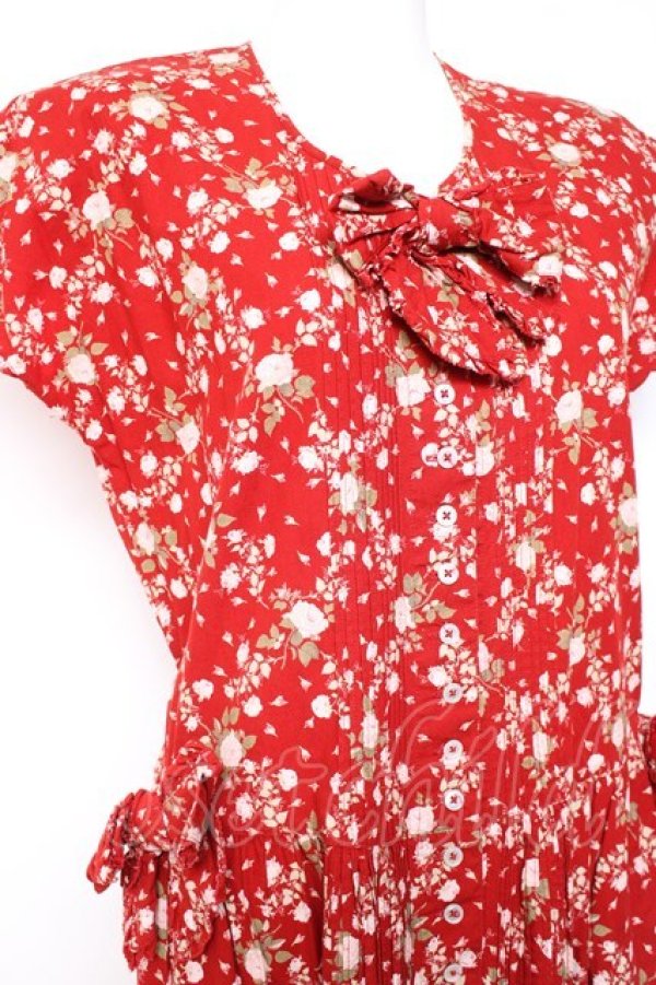 画像5: PINK HOUSE / ローズプリントワンピース  赤 Y-26-01-27-007-LO-OP-SZ-ZY (5)